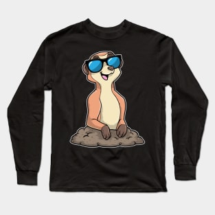 Meerkat with Glasses Long Sleeve T-Shirt